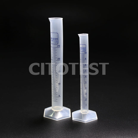 Labvida Plastic Measuring Cylinder Set 2 Sizes Vol.500ml 1000ml PP Material with Blue Printed Graduation LVF004 